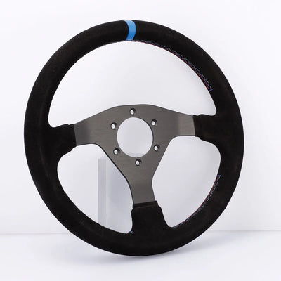 320Mm Sport Steering Wheel Racing Simulator Controller Rims Flat Drift 12Inch Suede Steering Wheel