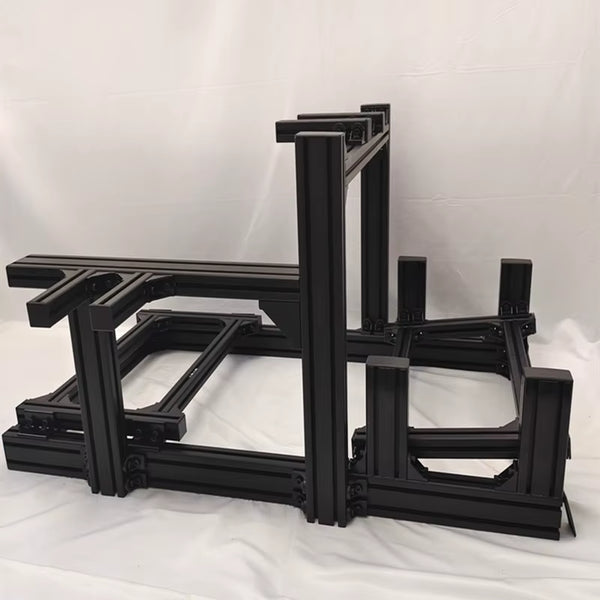 DIY Racing Simulator Cockpit Built to Reduce Flex, Aluminum 6063 Frame, Modular Assembly, VR Compatible