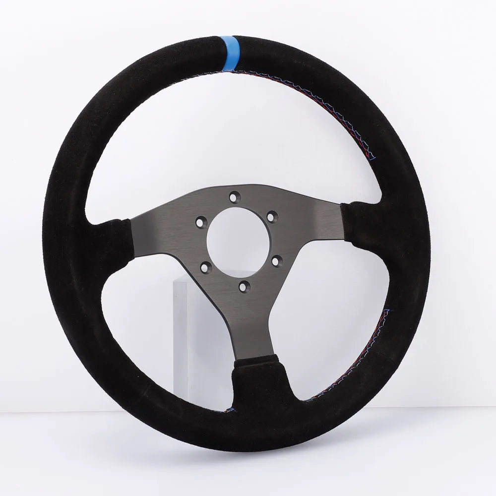 320Mm Sport Steering Wheel Racing Simulator Controller Rims Flat Drift 12Inch Suede Steering Wheel