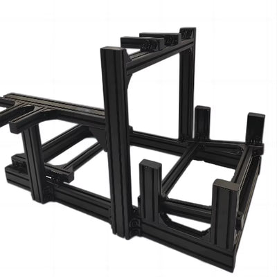 DIY Racing Simulator Cockpit Built to Reduce Flex, Aluminum 6063 Frame, Modular Assembly, VR Compatible