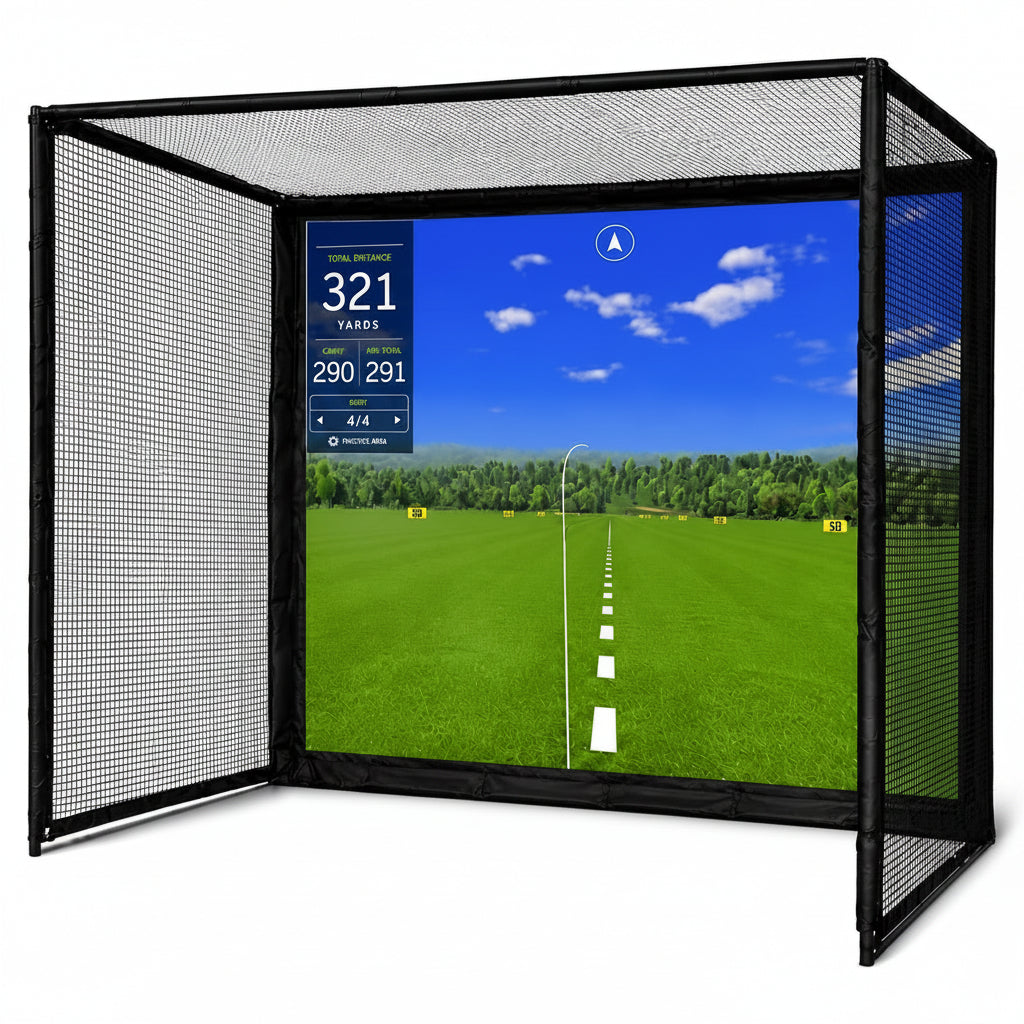 Golf Simulator Enclosure, 10 X 8 Ft/12 X 9 Ft, HD Impact Screen