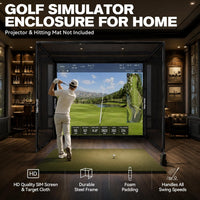 Golf Simulator Enclosure, 10 X 8 Ft/12 X 9 Ft, HD Impact Screen