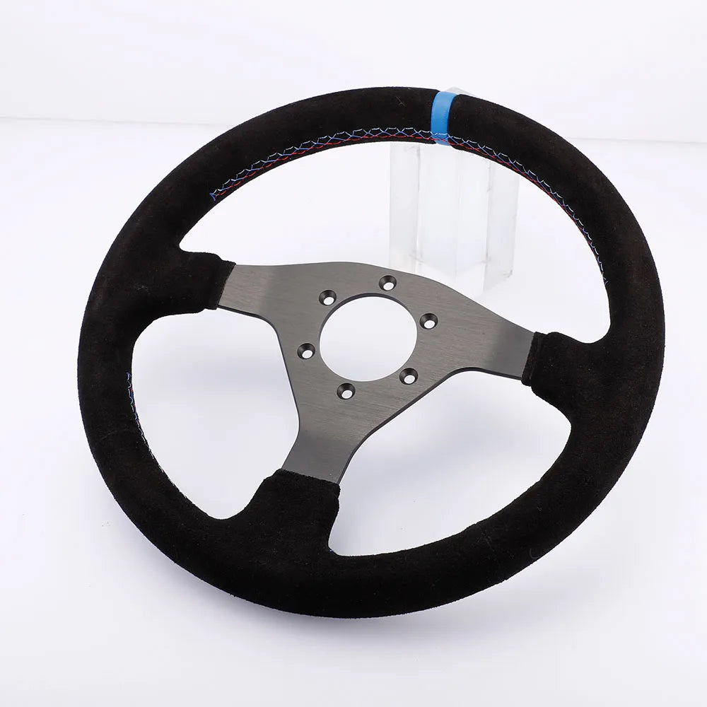 320Mm Sport Steering Wheel Racing Simulator Controller Rims Flat Drift 12Inch Suede Steering Wheel