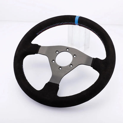 320Mm Sport Steering Wheel Racing Simulator Controller Rims Flat Drift 12Inch Suede Steering Wheel