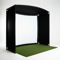 DIY Golf Simulator Impact Screen Frame Enclosure Kit Set, Use with Simulators, Durable Fabric with Velcro, Reinforced Black Border, 9.8'X9.8'X4.9' — Studio Shot