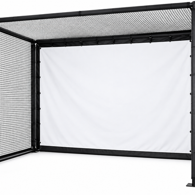 10x8 Ft Golf Simulator Enclosure with Steel Frame & Impact Screen