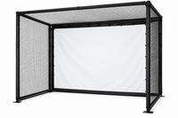 10x8 Ft Golf Simulator Enclosure with Steel Frame & Impact Screen