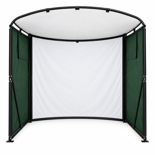 9.8x9.8x4.9 Ft Golf Simulator Enclosure Kit with 4K-Ready Impact Screen